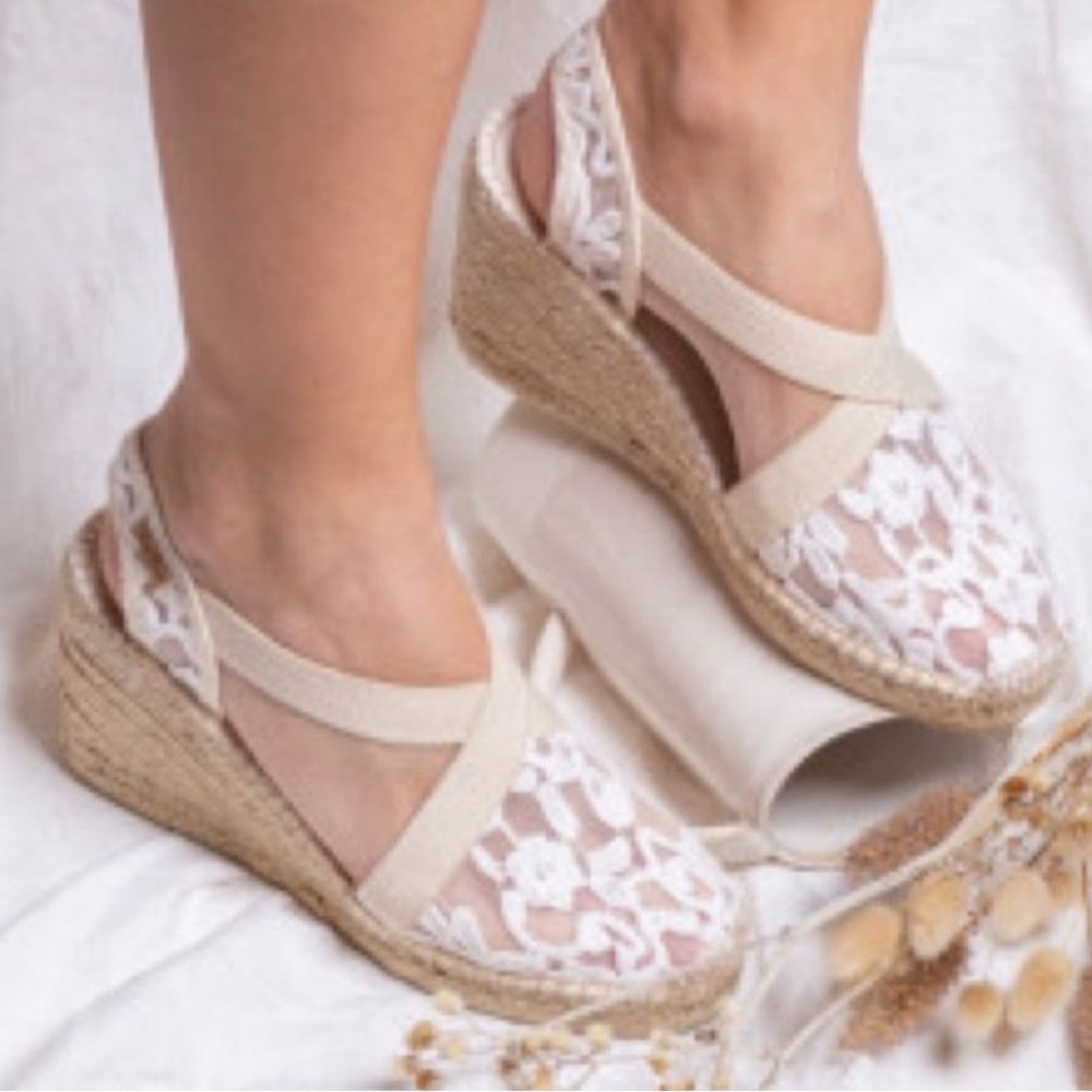 TONI PONS Terra-NZ LACE Wedge Espadrille EUR 35 US 5